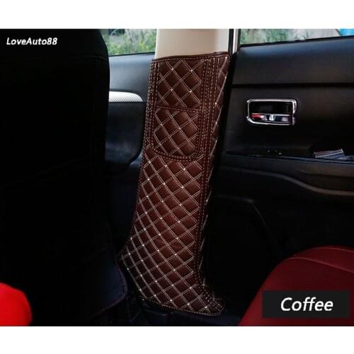 Car Interior Protector B Pillar Anti-kick Protective Mat Cushion Pad Case for Mitsubishi Outlander 2016 2017 2018 2019 2020