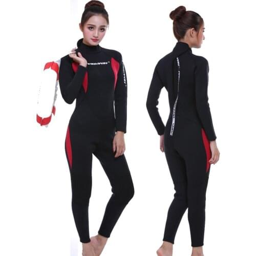 Womens 3MM Neoprene One-Piece Scuba Dive Wet Suit Wetsuit for Winter Swim Surfing Snorkeling Spearfishing Equipment