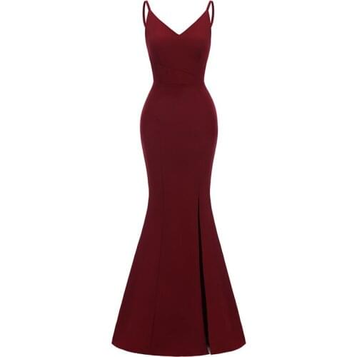 Womens Full Dress Spaghetti Strap Chiffon Evening Dress L5183