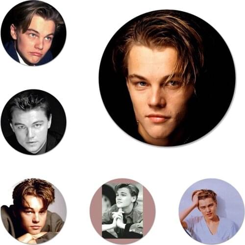 Leonardo Dicaprio young Icons Pins Badge Decoration Brooches Metal Badges For Clothes Backpack Decoration 58mm