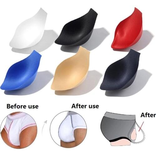1PC Soft Sponge Pouch Swimwear Enhancer Underwear Cup Briefs Shorts Jockstrap Bulge Pad Cup Insert For Men Mens Accessories