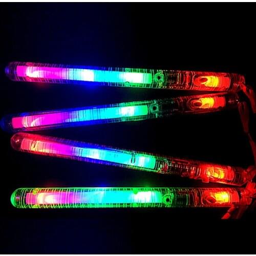 1pc LED Glow Flashing Light Up Stick Patrol Blinking Concert Party Favors Toy Multicolor Light-Up Blinking Rave Concerts Party