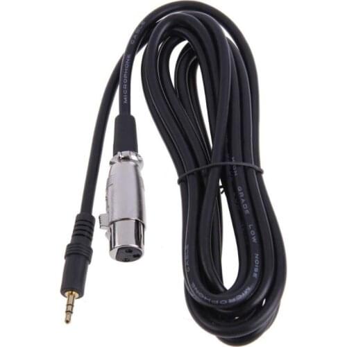 1 pcs XLR 3 Pin Female to Right Angle 1/8 XLR3F to Right-angle 3.5 mm TRS Stereo Jack Mic Cable for DV camera/ microphone mic