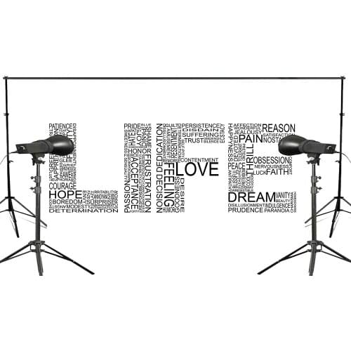 150x220cm Perfect Words for Life Photography Background Black White Backdrop Studio Professional Photographer