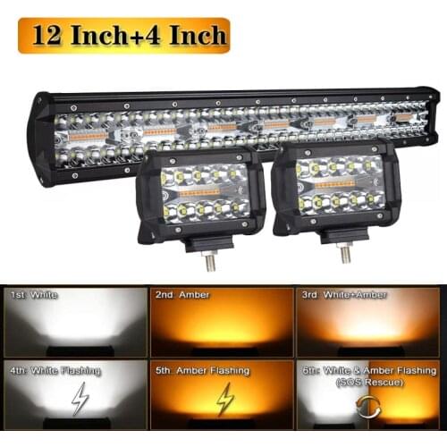 4Inch/ 7 Inch 4x4 Off Road Auto Led Bar Light 12v LED Pods Strobe Fog Driving Work Lamp 6 Mode For Niva Lada Boat ATV Jeep