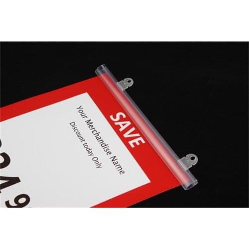 50cm PVC banner snap plastic Poster hook Hanger Strip sign paper label banner holder rail advertising sign support system