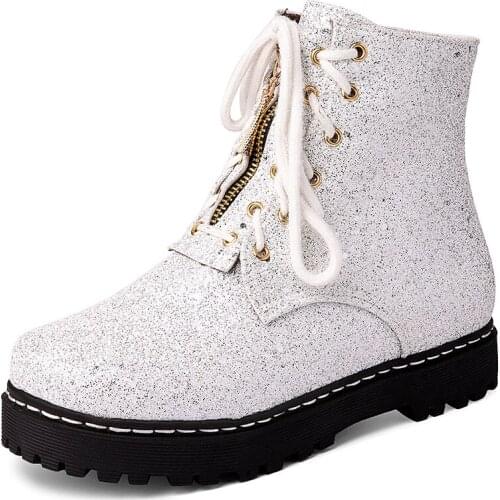 Big Size Lace up boots boots women shoes ankle boots for women ladies boots shoes woman winter