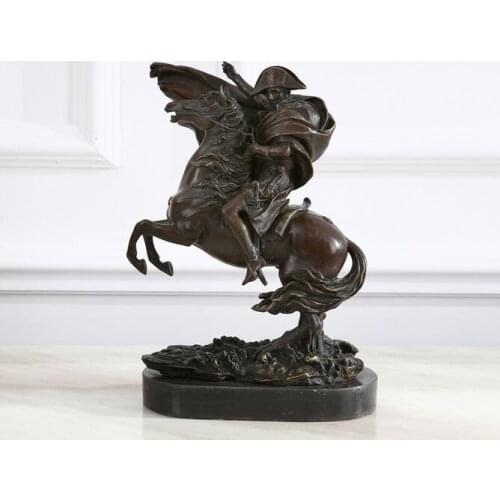 Bronze art sculpture home decor warrior soldier Napoleon statue