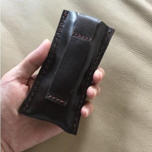 Dermis Folding Knife Holder Outdoor Tool Belt Loop Hunt EDC Multi Holster Carry Sheath Leather Scabbard Pouch Bag Pocket