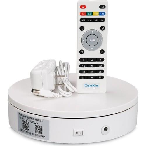 Diameter 40CM Electric Turntable 360 Degree Remote Control Photography Display Stand Adjustable Rotating Table AC 100-240V