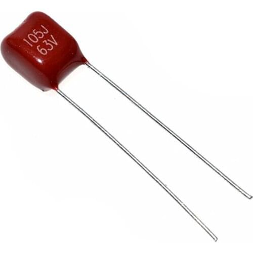 10pcs CBB Polypropylene film capacitor pitch 5mm 63V 105J 684J 474J 104J 1UF 0.68UF 0.47UF 0.1UF