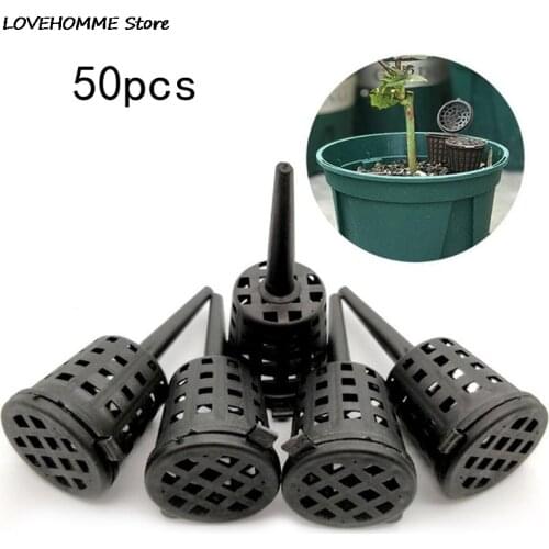 50 Pcs/pack Plant Fertilizer Baskets With Lid Orchid Cultivate Park Root Nursery Pots Bonsai Agriculture Aquarium Portable