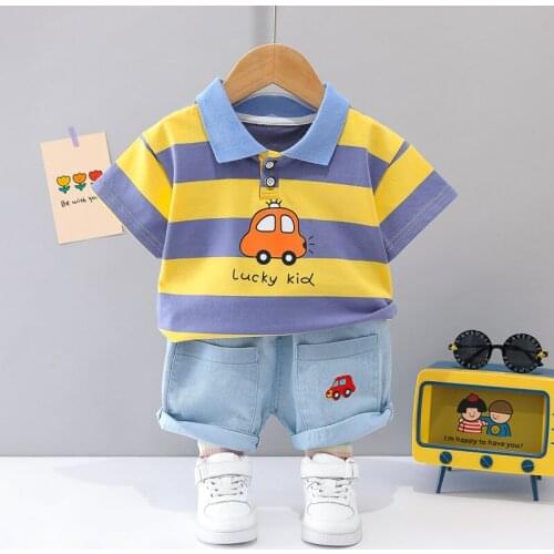 Kids Clothes Suit Summer Children Boy Girl Cartoon T Shirt Shorts 2Pcs/sets Baby Toddler Clothing Infant Sportswear 0-5 Years