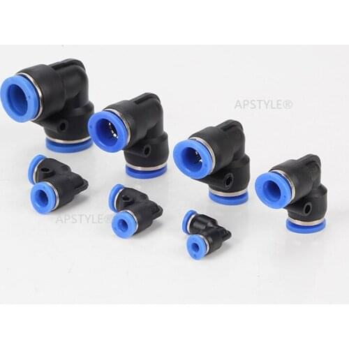 L Shaped Elbow 10mm 8mm 6mm 12mm 4mm OD Hose Tube One Touch Push in Air Pneumatic Connector Fittings Plastic Gas Quick Fitting