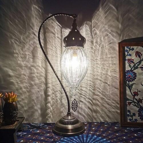 Tuoding lamp, personalized glass table lamp, coffee shop, bar, hotel, indoor crystal table lamp