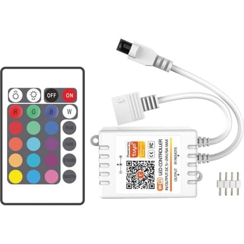 LED Light Controller RGBW Infrared 24-Key Mobile Phone Smart Voice Graffiti Remote Control WIFI Controller