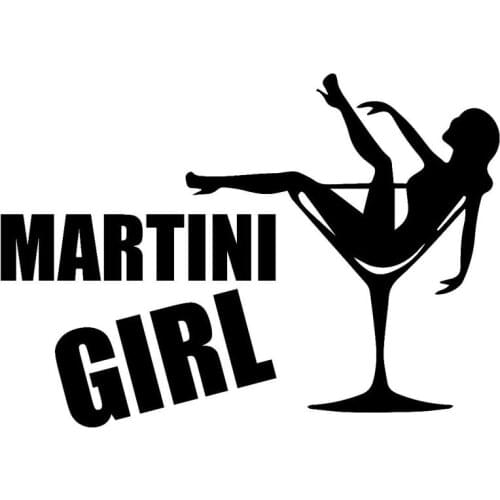 Fashion Cartoon JDM Martini Girl Car Stickers and Decals Bumper Window Motorcycle Cover Scratches Decals Accessories KK10*7cm