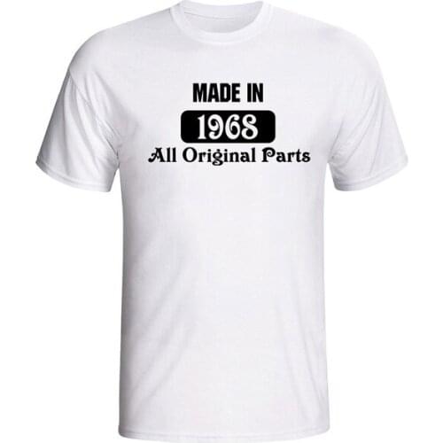 50th Birthday Gift Mens Made In 1968 Best Grandpa Ever T Shirts Men Cotton T-shirt