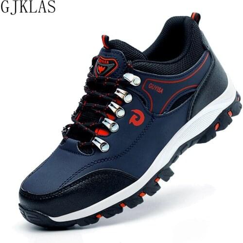 Mens Work Safety Shoes Steel Toe Construction Sneaker Comfortable Anti-smashing Anti-static Non-slip Shoe Safety Work Boots