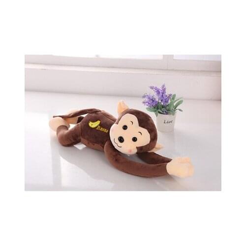 New arrival about 55cm dark brown monkey,banana monkey soft doll Christmas gift b0909