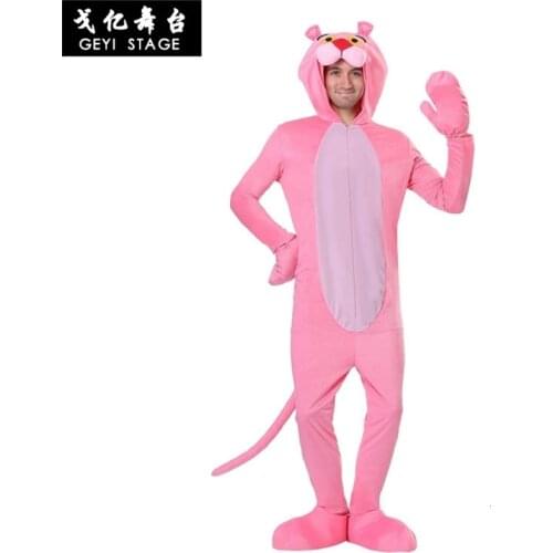 New halloween pink kigurumi leopard leopard pyjamas female animal winter panther onesies in adult cartoons a cosplay garment