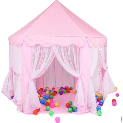 Portable Tipi Childrens Tent for Kids Princess Girls Castle Wigwag Tent Dry Pool Ball Box Toy Ball Pool Childrens House Room