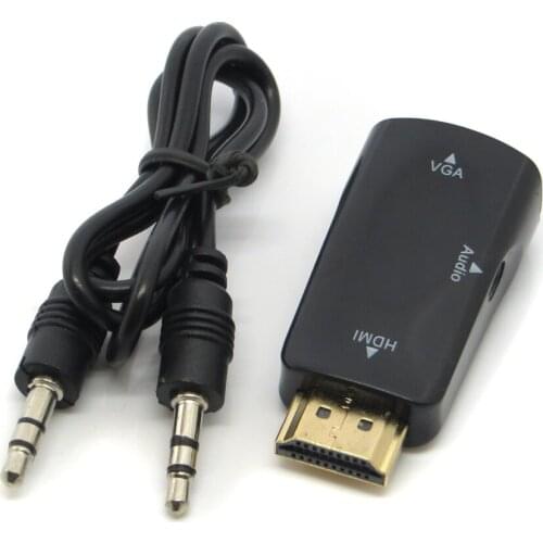 Full HD 1080P HDMI to VGA Converter Adapter with Audio Cable for PC TV Xbox 360 PS3