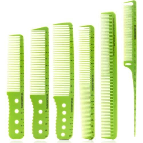 Professional Hair Stylist Barber Cutting Comb ABS Material Heat Resistant Measuring Scale Marker Hair Comb