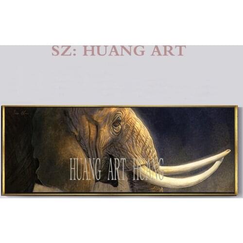 Hand-painted wall of animal elephant oil painting art deco families live abstract sitting room adornment pictures hall