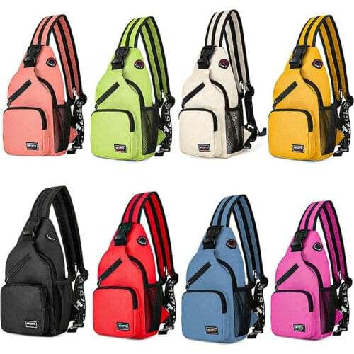 Casual Small Backpack Women Girls Chest Bag With Earphone Hole Female Crossbody Bags For Women Cycling Sports Shoulder Bags