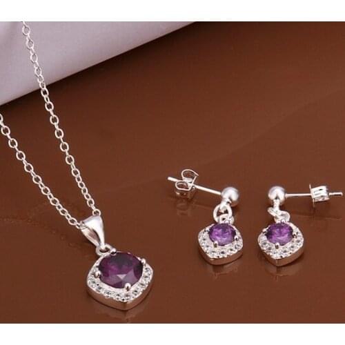 S543 925 sterling silver jewelry set, fashion jewelry set necklace earring /avoajmva glsapcza