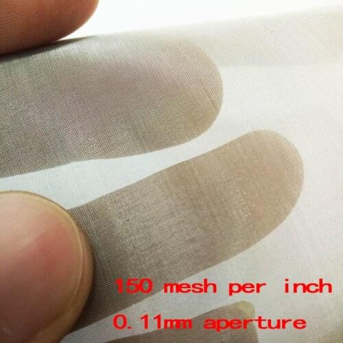 SS304 316L stainless steel wire mesh 150 mesh woven sieve mesh 0.11 mm aperture for filter screen 1x10m per piec