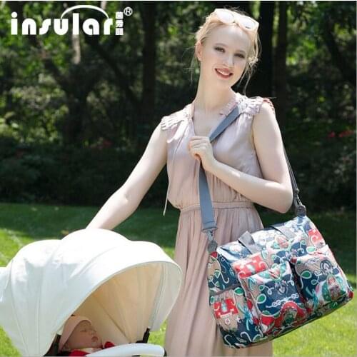 NEW Mommy Bag Lovely Multicolored Baby Diaper Bag Large Capacity Fashion Mothers Maternity Bag Baby Stroller Nappy Bag 6070