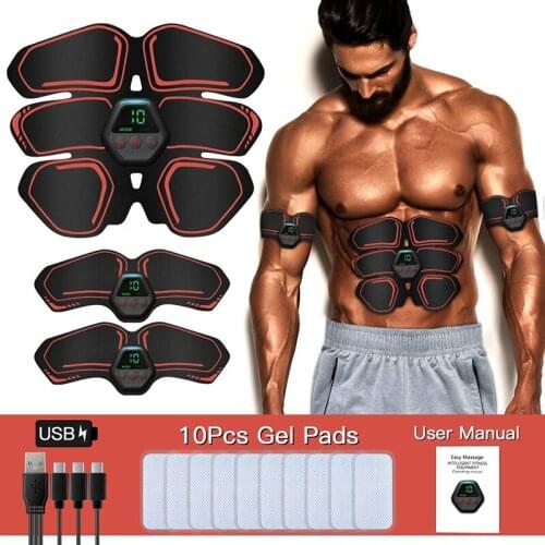High EMS Abdomen Stimulator Muscle Toner Abdominal Toning Belt Workouts Portable Training Home Office Fitness Equipment MD88