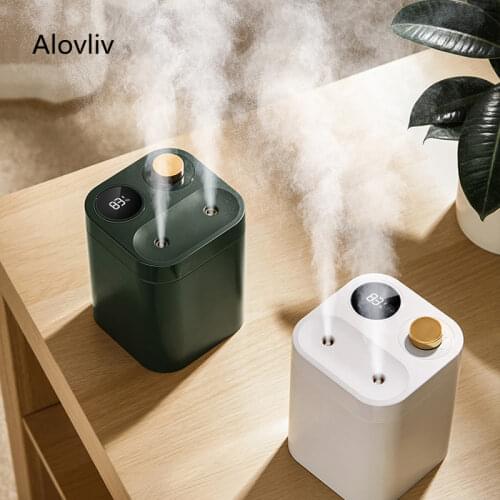 800ML Dual Mist Ultrasonic Air Humidifier For Home Screen Display Wireless Mini Office Desktop Rechargeable Air Purifier