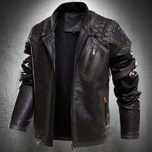 Spring Fashion Locomotive Leather Jackets Mens Pull Style Jacket Youth Handsome Stand Coats Solid Color Leather Coat