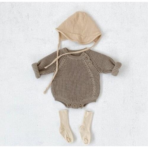 Knitted Baby Romper Newborn Autumn Baby Sweaters Clothes Long Sleeve Baby Boys Romper Bodysuit Infant Baby Jumpsuit Playsuit