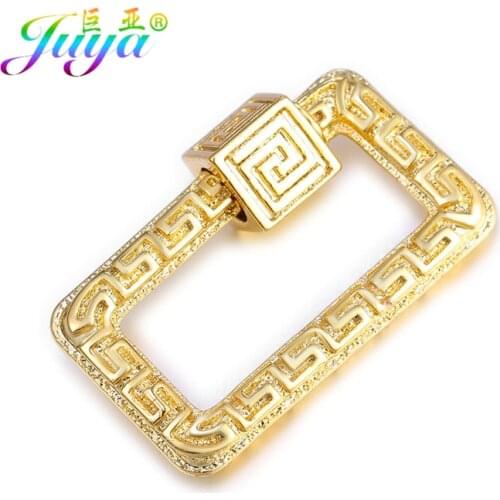 Juya DIY Jewelry Punk Accessories Supplies Fastener Carabiner Screw Lock Bolt Clasps For Hanging Chains Pendant Jewelry Making