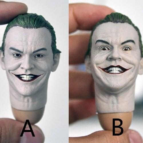 1/6 Jack JOKER 1989 Head Sculpt Carved For 12" Male Action Figure Body Male Clown Head Scrved In Stock