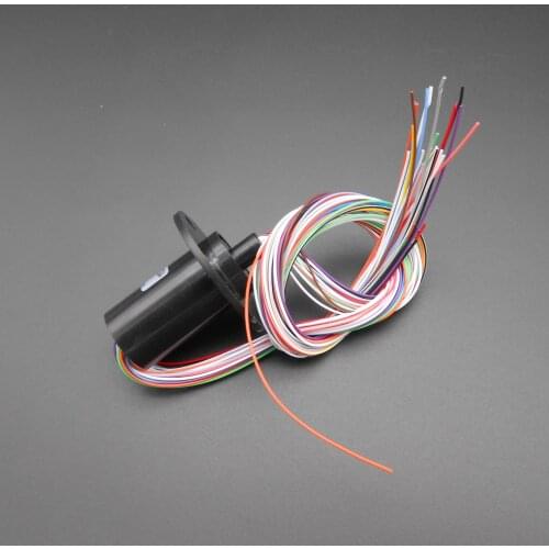 1PC 22MM 24*2A 24 Wires 2A 24 Conductors Circuits Capsule Slip Ring 220V AC 250Rpm 24 WAYS CCTV ZSR022-24A High Quantity *FD094