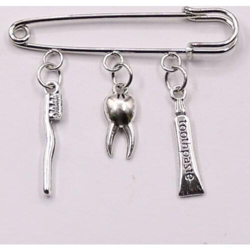 1pcs fashion charm personality dentist brooch dental assistant gift dental hygienist jewelry brooch