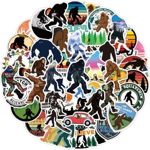 10/50pcs Bigfoot Savage Graffiti Waterproof Skateboard Travel Suitcase Phone Laptop Luggage Stickers Cute Kids Toys