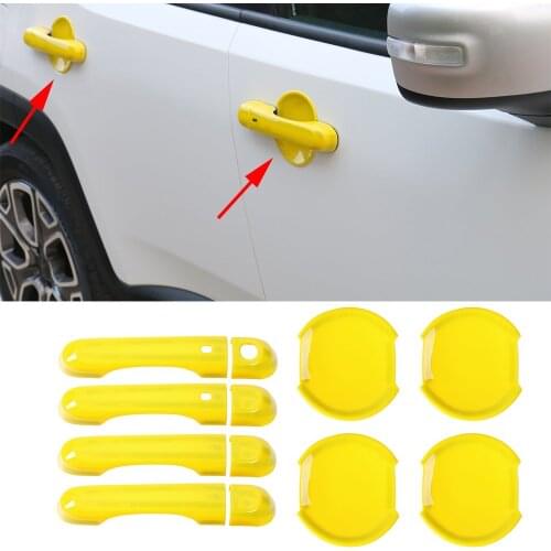 12PCS ABS Exterior Door Handle & Bowl Cover Fit Forfor Jeep Renegade 2016-2020