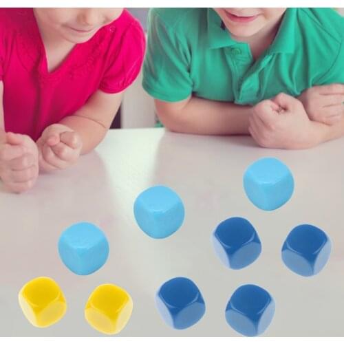 20pcs 16mm Dice Filleted Corner Blank Dice 6 Sided DIY Engravable Teaching Dice