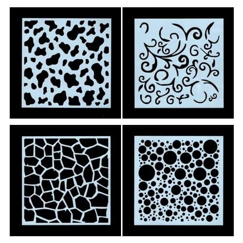 4PCS wave clouds pvc Layering Stencils for DIY Scrapbooking/photo album Decorative Embossing DIY Paper Cards Crafts