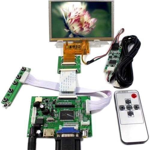 5inch 800x480 AT050TN43 or VS050T-002A LCD With Touch Panel VS050TP-A1+H DMI VGA 2AV LCD Driver Board VS-TY2662-V1
