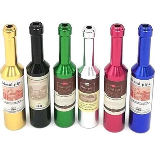 Cigarette Holder Smoking Accessories Pipes For Smoking Weed Portable Nice Gift For Men Mini Metal Beer Shape Sniffer Multicolor