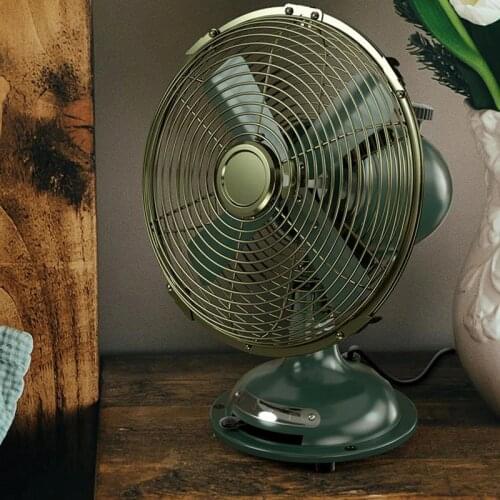Retro electric fan home restaurant shaking head mute Air Cooler Fan 8 INCH small fan