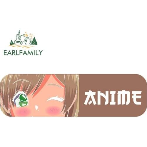EARLFAMILY 13cm x 4cm for Anime Eyes Car Stickers Funny RV VAN Decal Car Refrigerators Windshield Trunk Occlusion Scratch