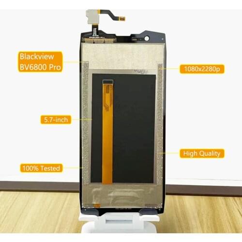 5.7" For Blackview BV6800 Pro Display LCD Touch Screen Assembly Replacement 1080x2280p BV6800Pro LCD Front Screen Display + Glue
